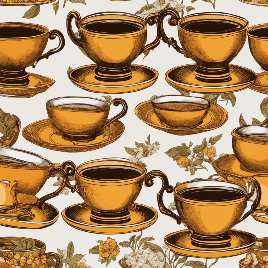 An image showcasing a delicate ceramic teacup filled with a creamy, frothy Oolong tea infusion