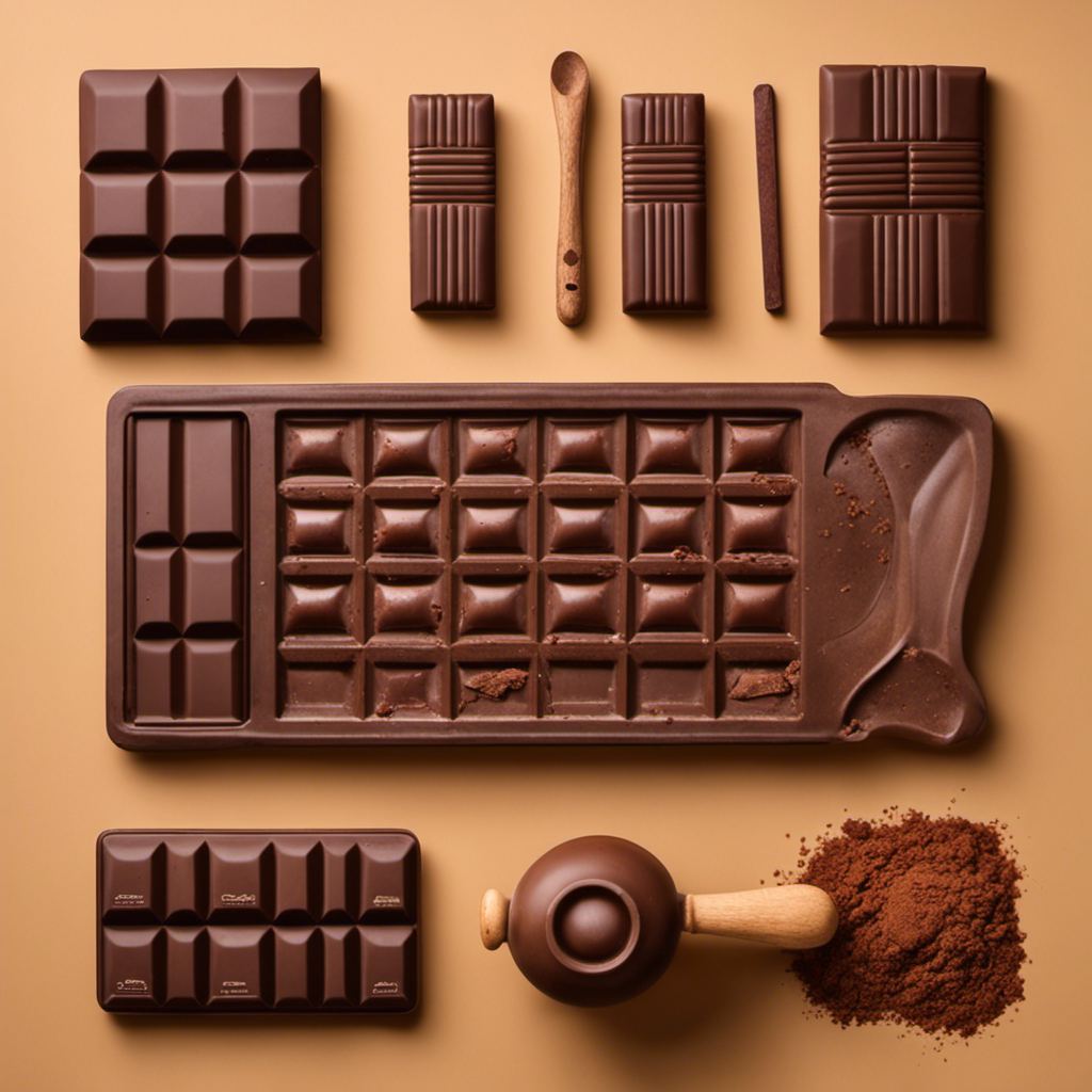 An image showcasing the step-by-step process of transforming raw cacao into delectable chocolate bars