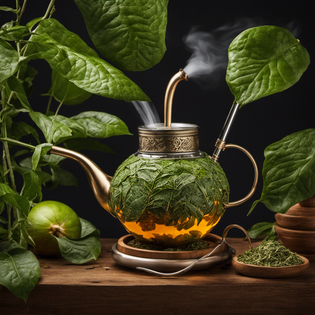 An image capturing the intricate process of brewing Yerba Mate tea