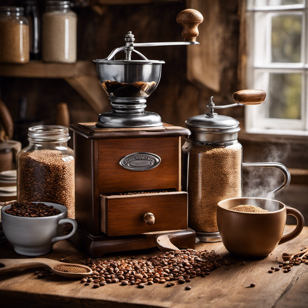 An image capturing the serene morning ritual of brewing homemade Postum or Pero