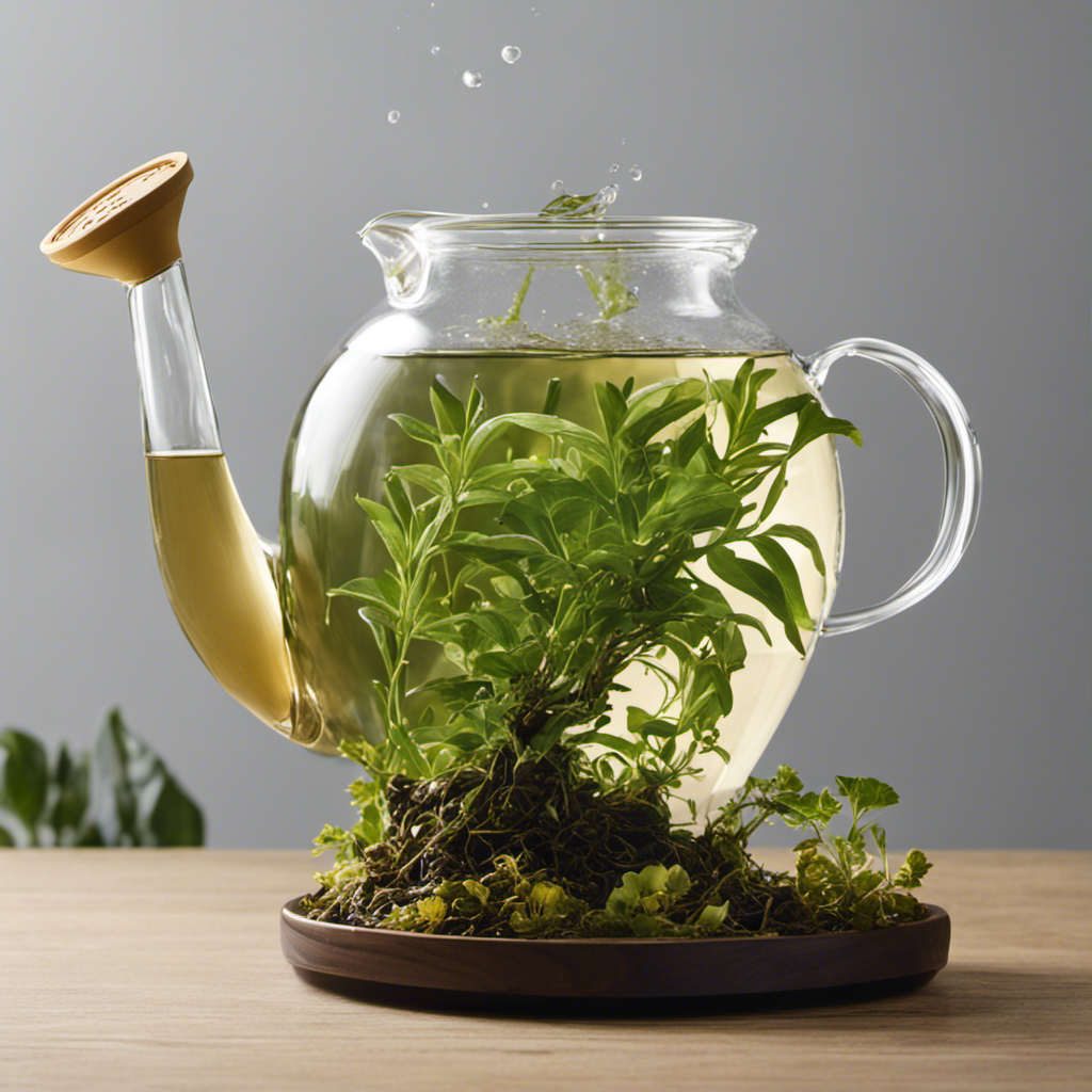 An image that showcases the step-by-step process of making kelp tea for plants