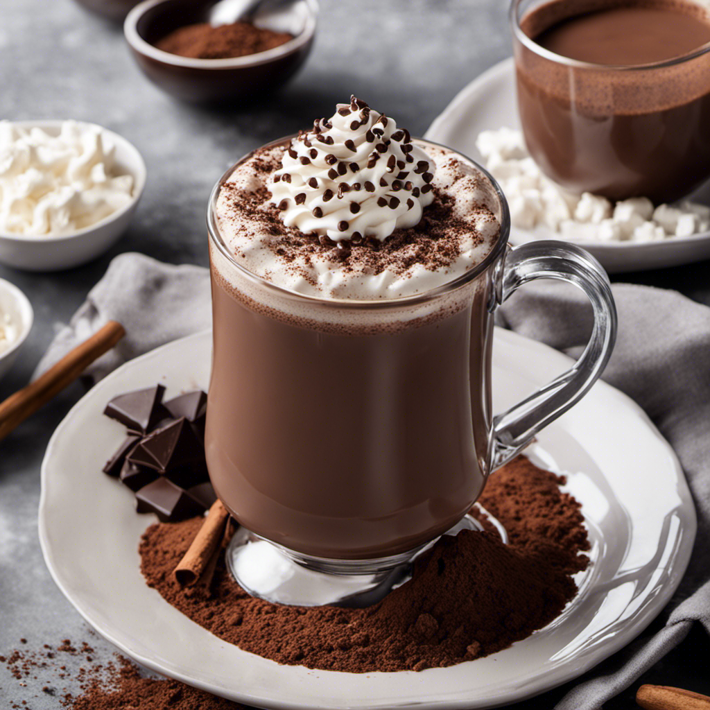 An image capturing the essence of making hot chocolate with cacao raw powder