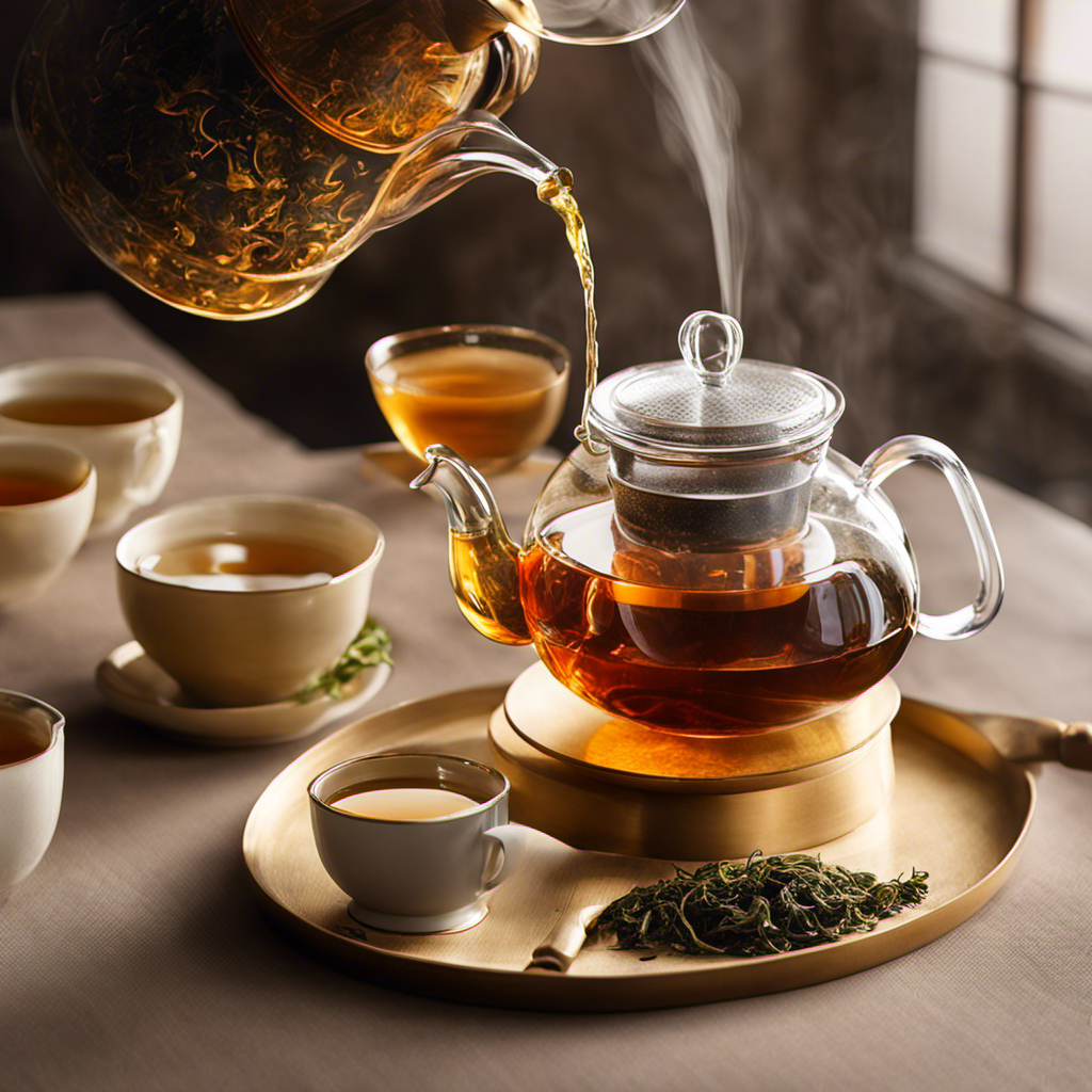 An image capturing the elegant ritual of preparing Oolong tea at home