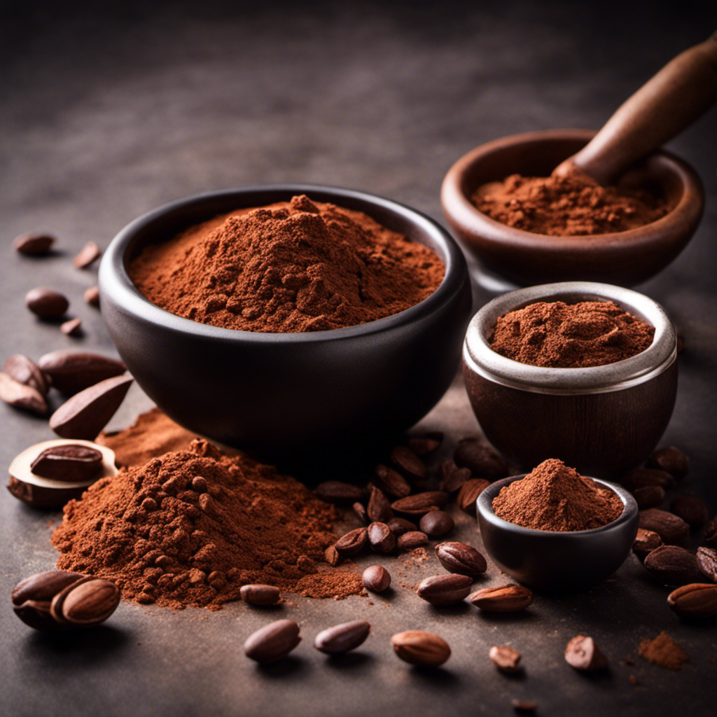 An image showcasing the step-by-step process of preparing raw cacao powder