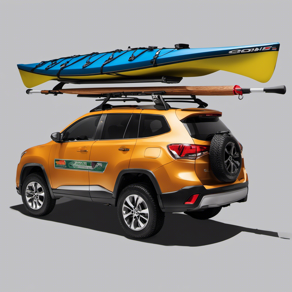 An image showcasing a step-by-step guide to strapping a canoe onto a roof rack