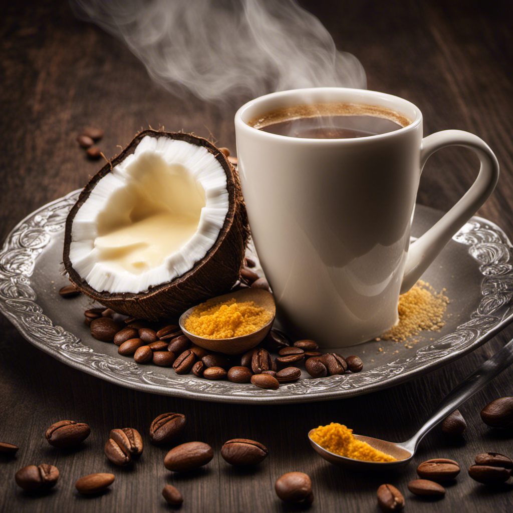 An image featuring a steaming cup of coffee with a rich, creamy texture