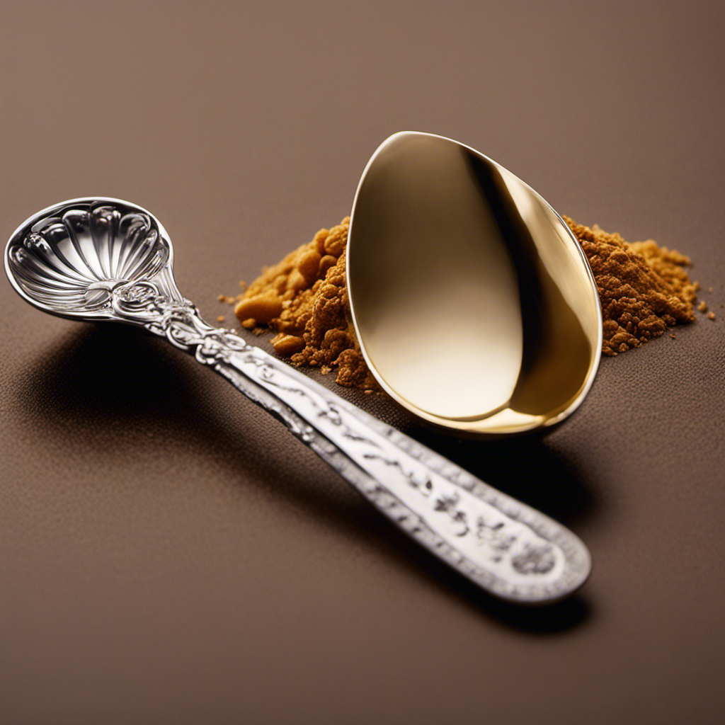 An image showcasing two shiny silver teaspoons delicately filled with finely minced ginger