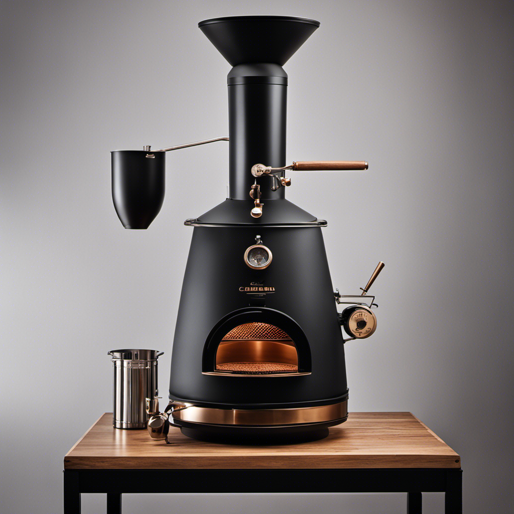 An image featuring two contrasting coffee roasting methods: a traditional slow roasting process with a vintage, wood-fired drum roaster, and a modern fast roasting technique with a sleek, state-of-the-art fluid bed roaster