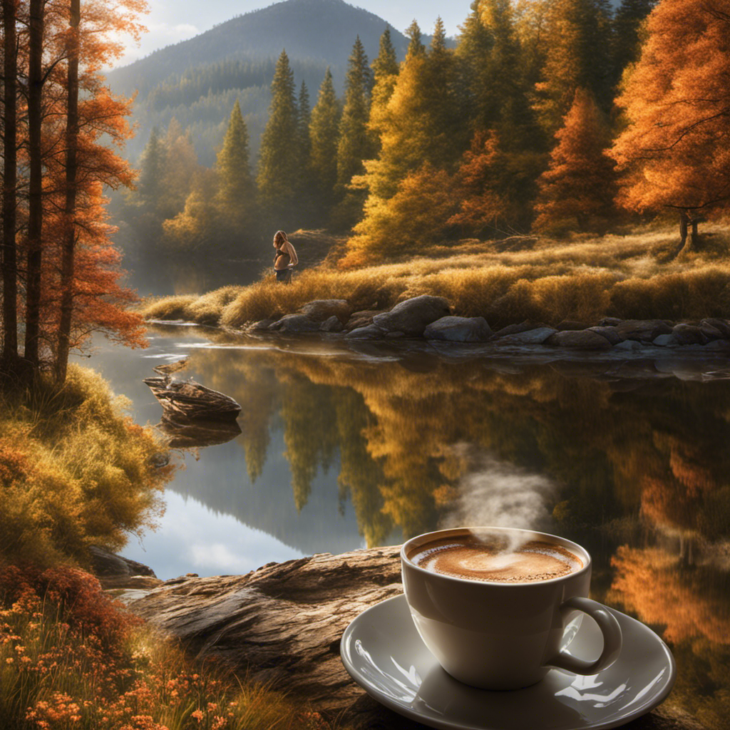 An image capturing a serene morning scene with a person gently sipping a steaming cup of coffee, emphasizing the delicacy of each sip, contrasting with a separate image showing someone hastily gulping down an entire cup
