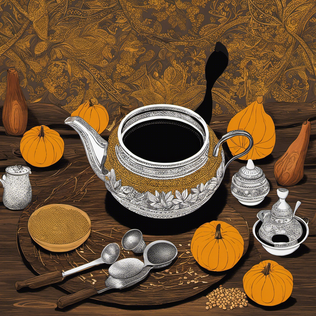 An image showcasing a hand pouring steaming hot water into a delicate, traditional gourd filled with Nativa Yerba Mate Suave
