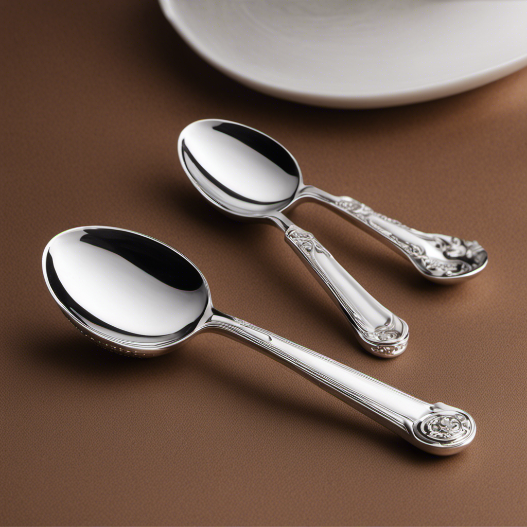 An image featuring a measuring spoon set with a tablespoon and a teaspoon, showcasing the clear difference in size between the two