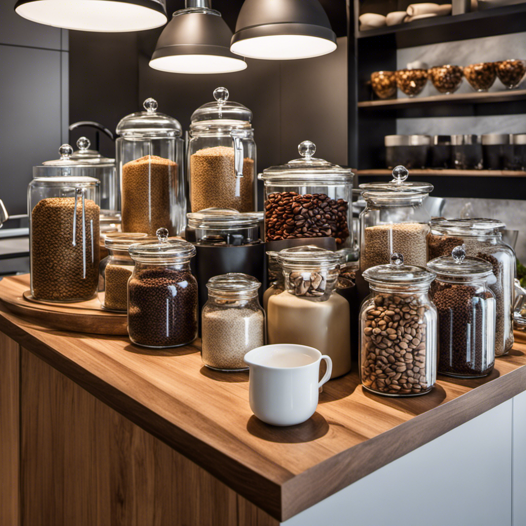 An image showcasing a modern kitchen counter with a sleek glass jar filled with Postum, surrounded by a variety of gourmet coffee alternatives, inviting readers to explore where to purchase Postum in their area