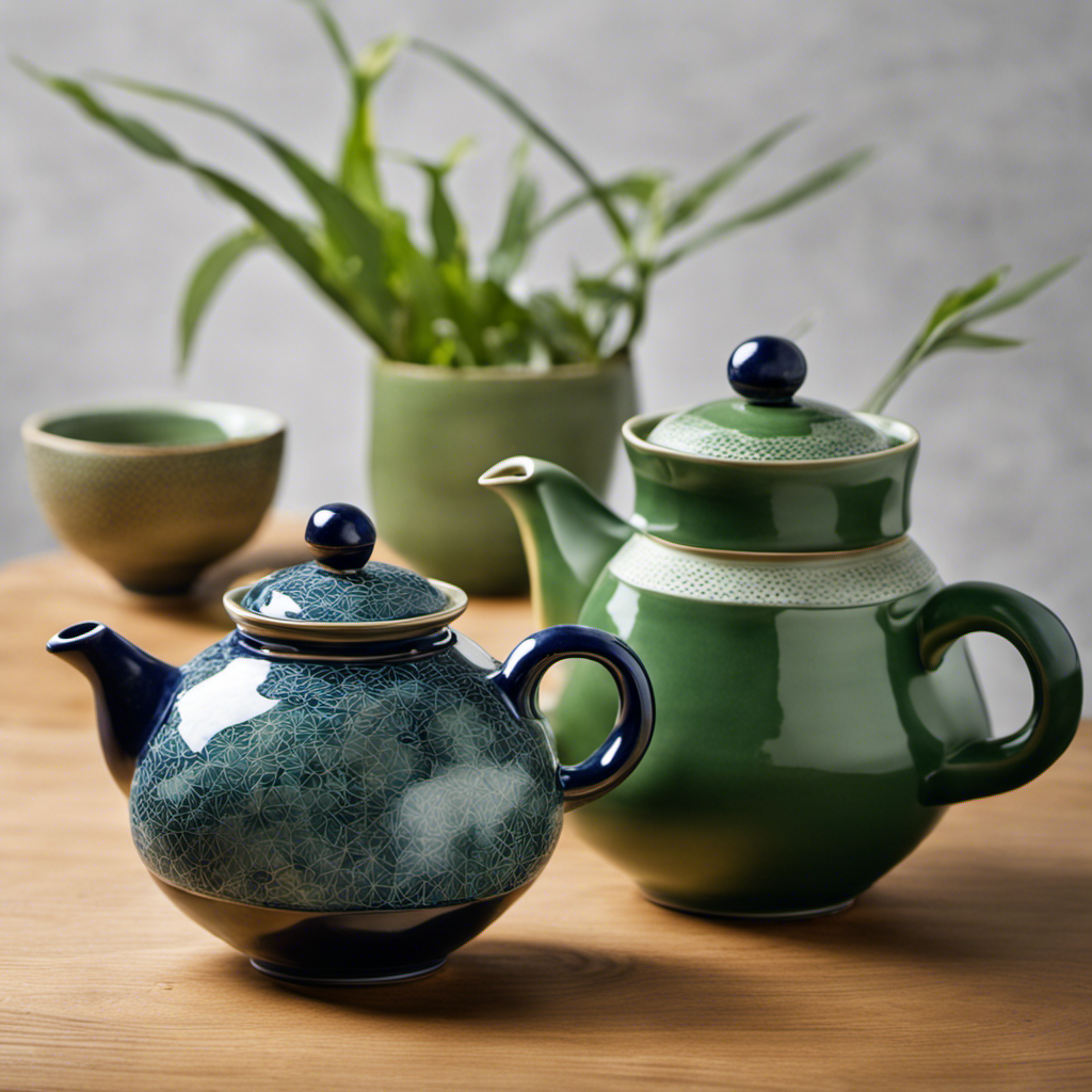 An image showcasing two teapots side by side on a wooden table