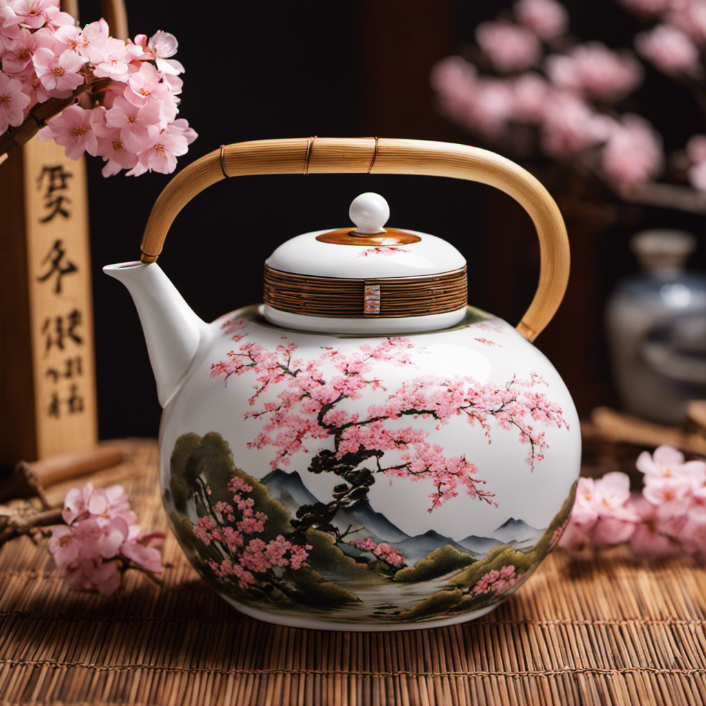 An image showcasing the exquisite craftsmanship of Japanese teapots