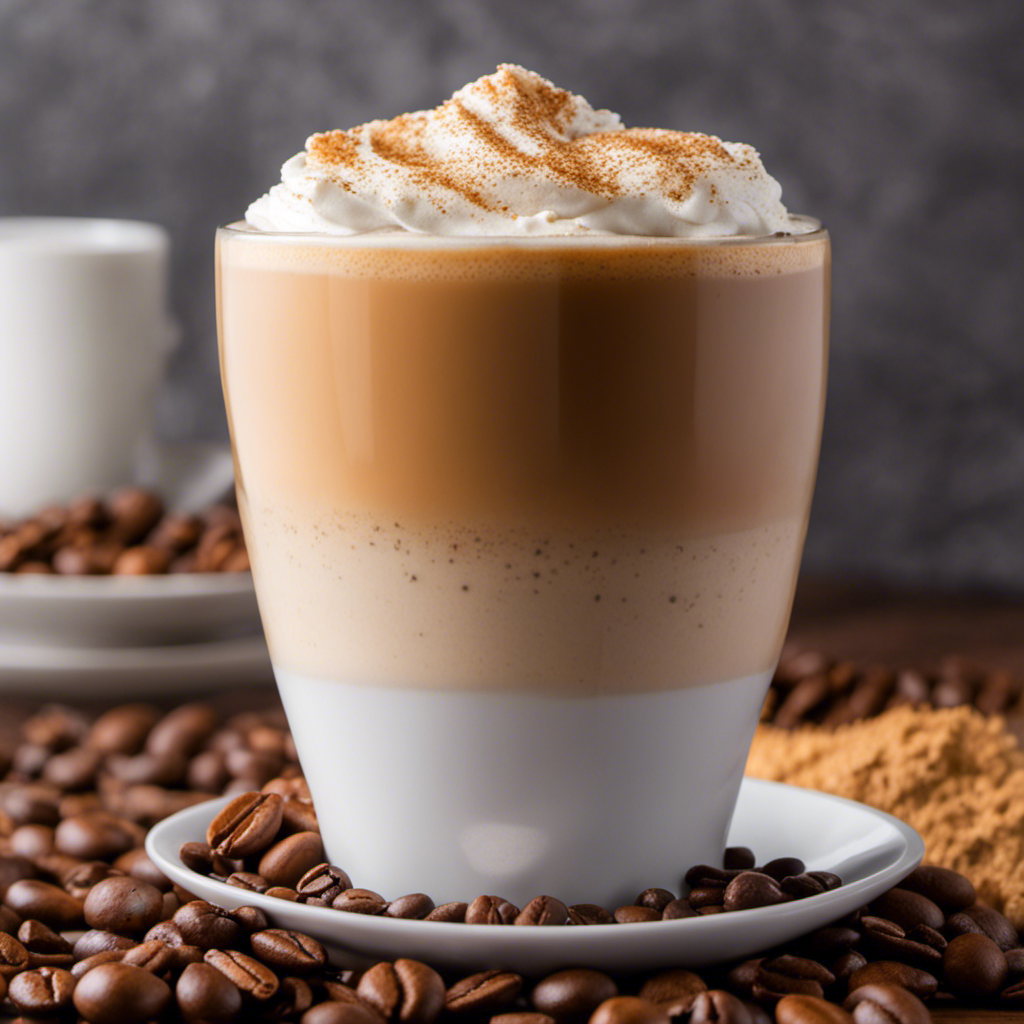 An image showcasing a cup of rich, creamy bulletproof coffee with a perfectly frothed layer on top, alongside a vibrant, energizing super coffee infused with superfoods, exuding ultimate freshness and vitality