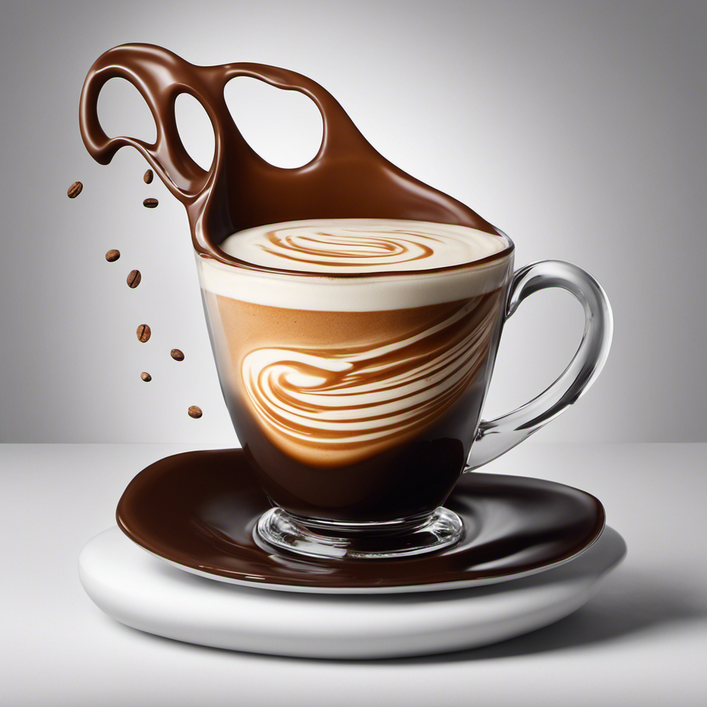 An image featuring a steaming cup of coffee with a luscious swirl of protein creamer, blending beautifully with the rich, dark liquid