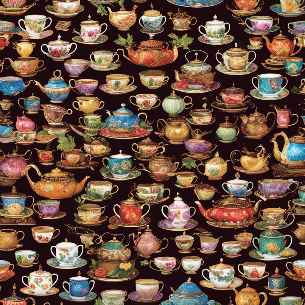 An image showcasing a vibrant assortment of tea brands and flavors
