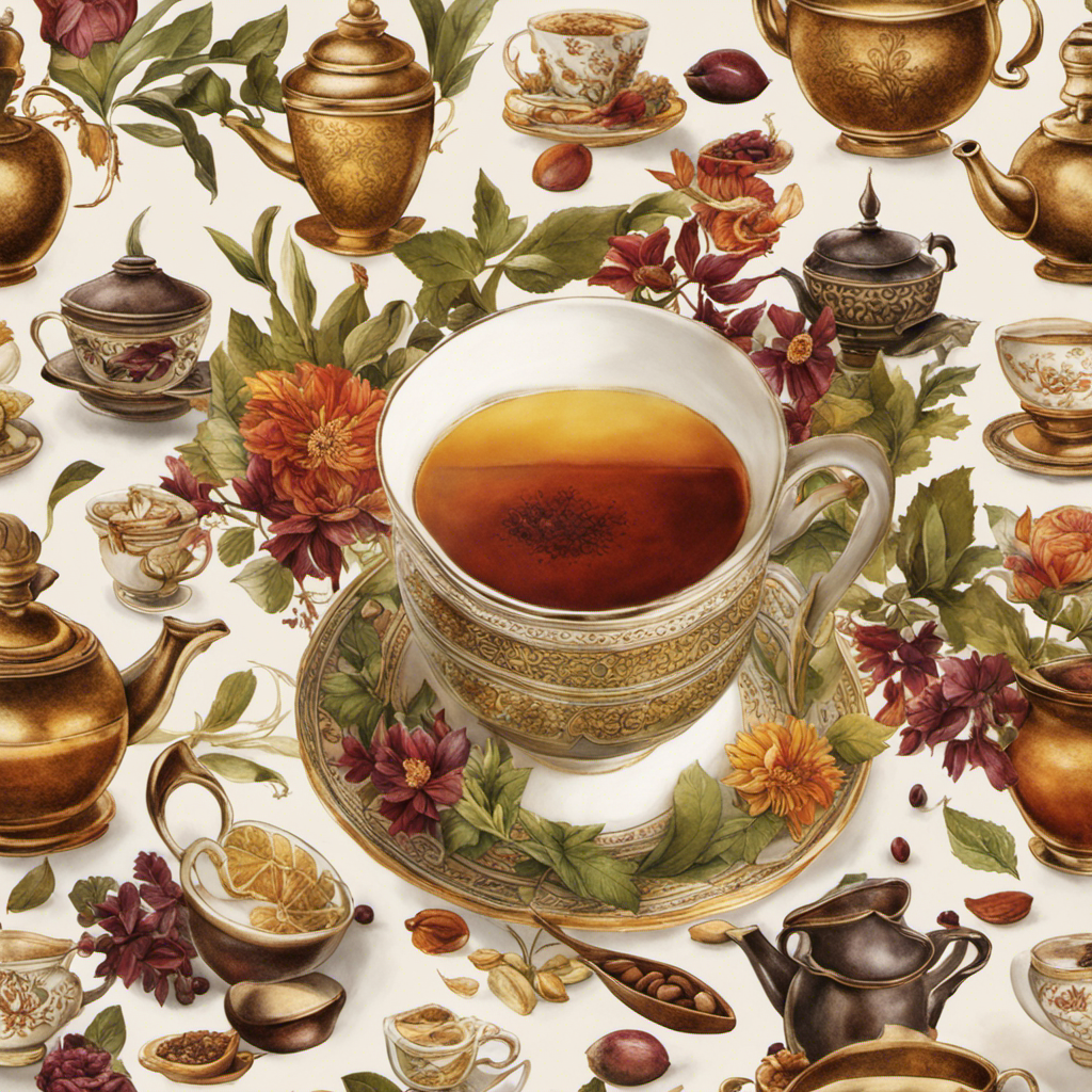 An image showcasing a steaming cup of herbal tea, seamlessly replacing coffee in a recipe
