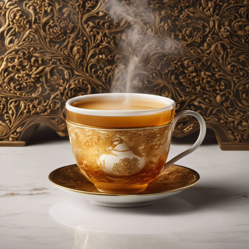 An image showcasing a steaming cup of freshly brewed oolong tea