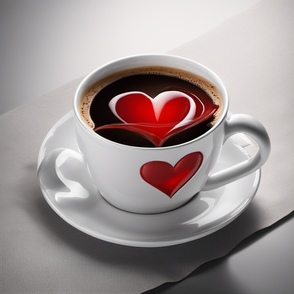 An image featuring a steaming cup of coffee with a bold red "X" crossing out a silhouette of a heart, emphasizing heart surgeons' advice