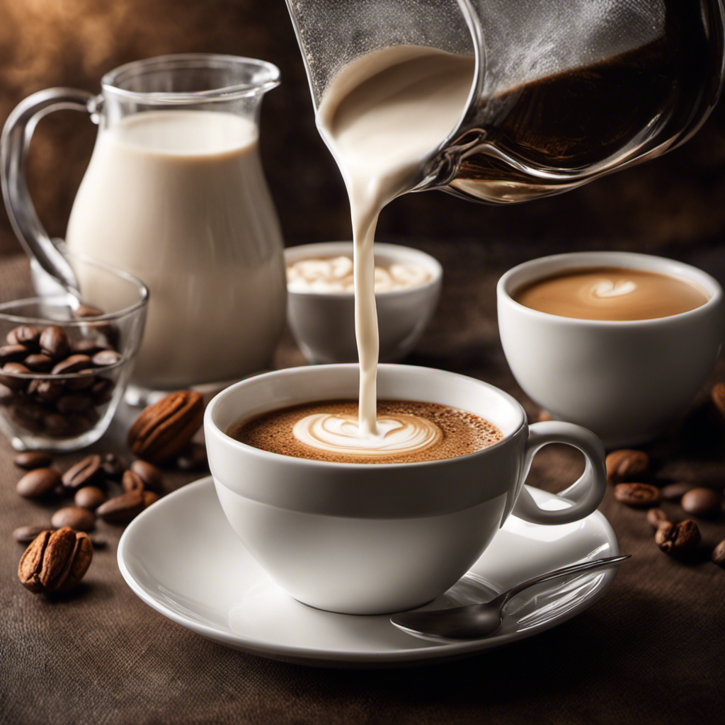 An image that showcases a steaming cup of coffee with a creamy, velvety texture