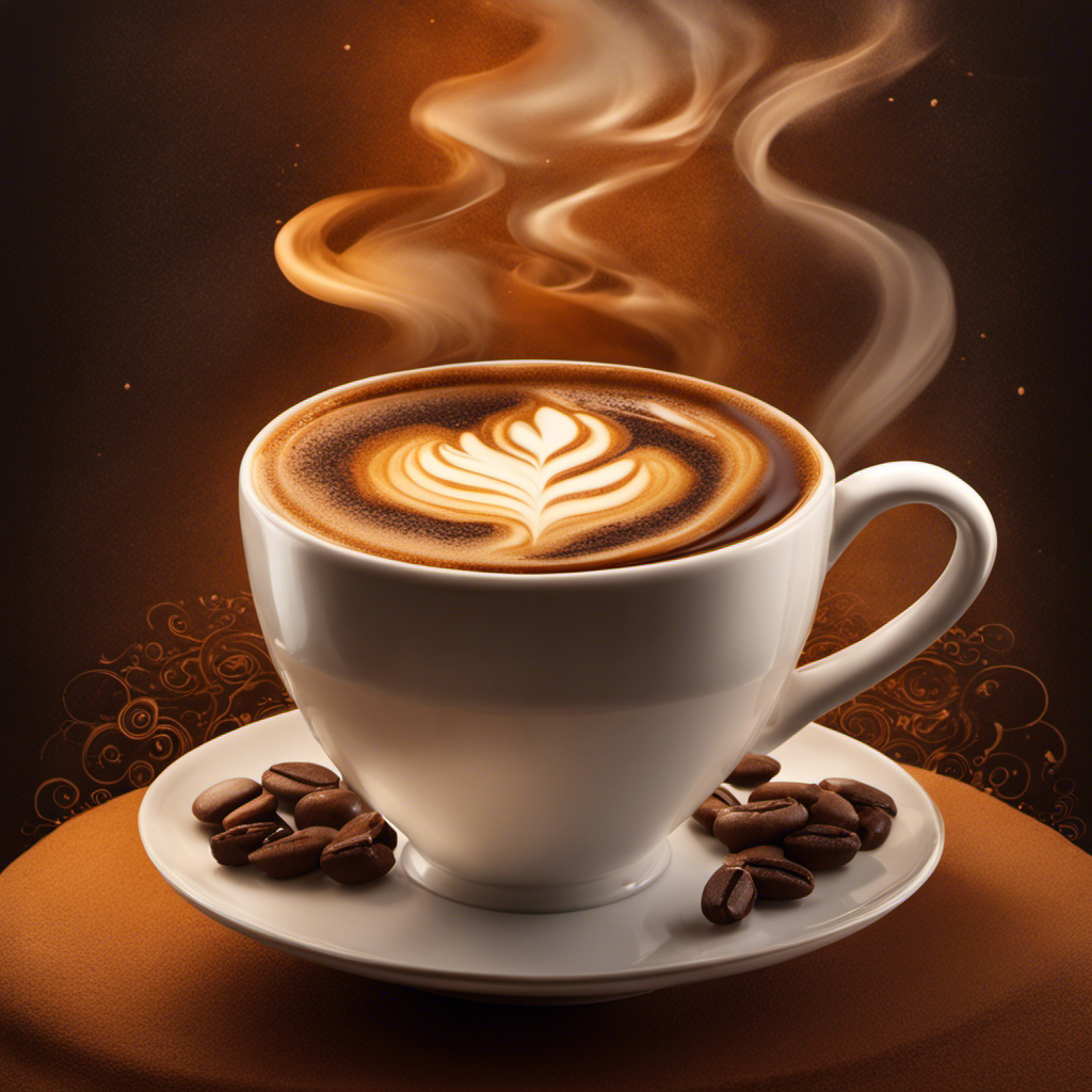 An image showcasing a steaming cup of rich, aromatic coffee, exuding a mesmerizing swirl of caramel undertones, surrounded by a cozy café ambiance that invites exploration and discovery of delightful alternatives to Starbucks