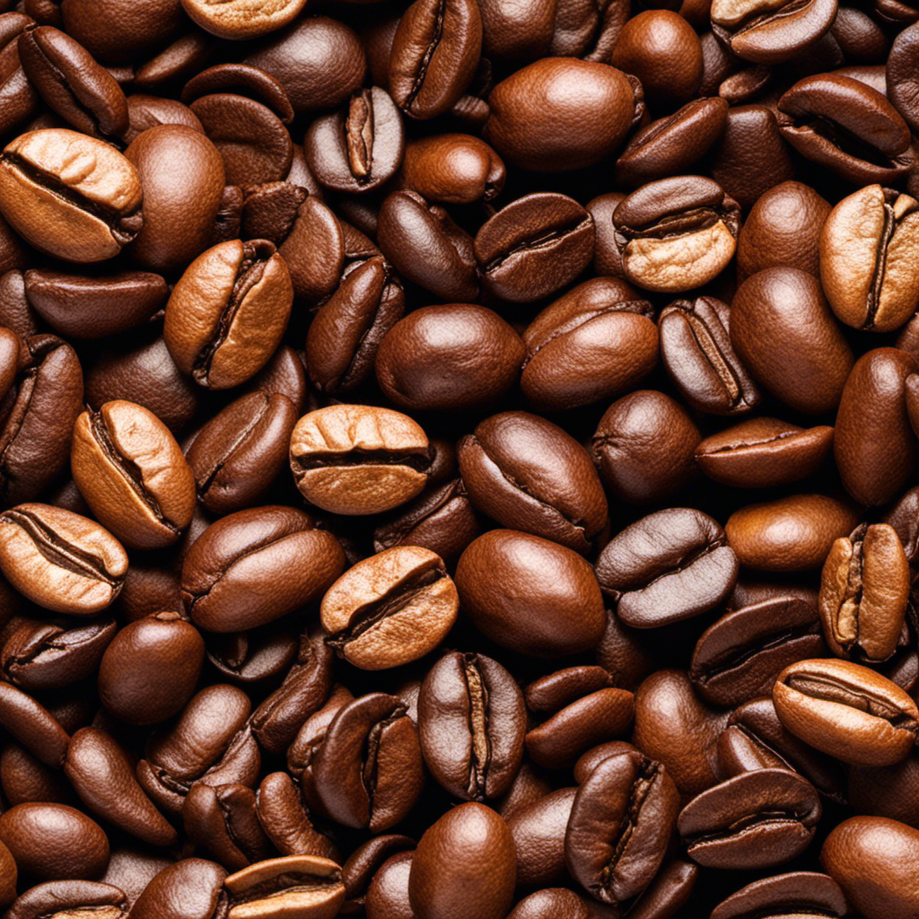 An image capturing the progression of a coffee bean from its freshly roasted state to a week later, showcasing subtle changes in color, texture, and aroma