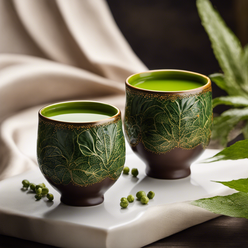 An image showcasing two elegant ceramic cups brimming with rich, earthy brews