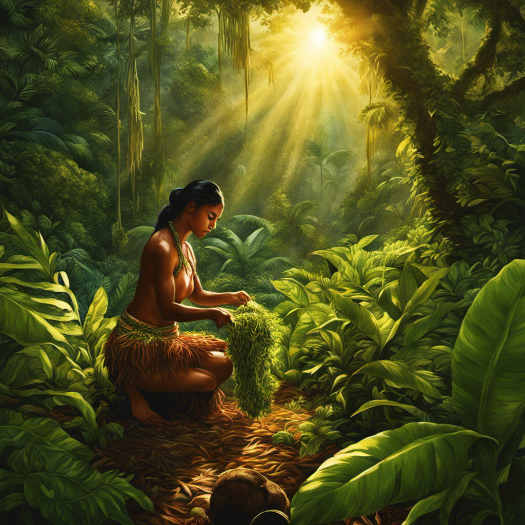 An image depicting a lush, verdant South American rainforest
