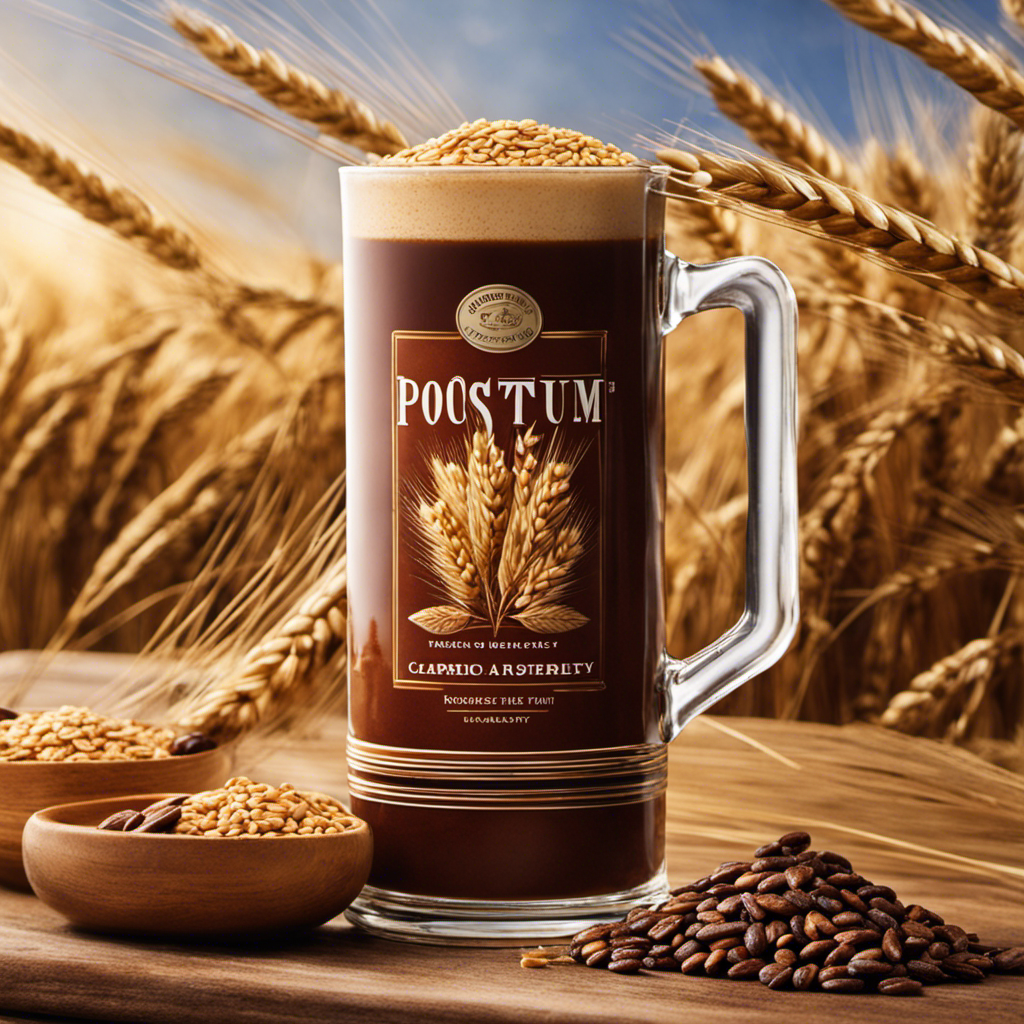 An image showcasing the secret ingredients of Postum, capturing the essence of its unique flavor - roasted wheat, molasses, and malted barley - elegantly blended to form a delectable beverage