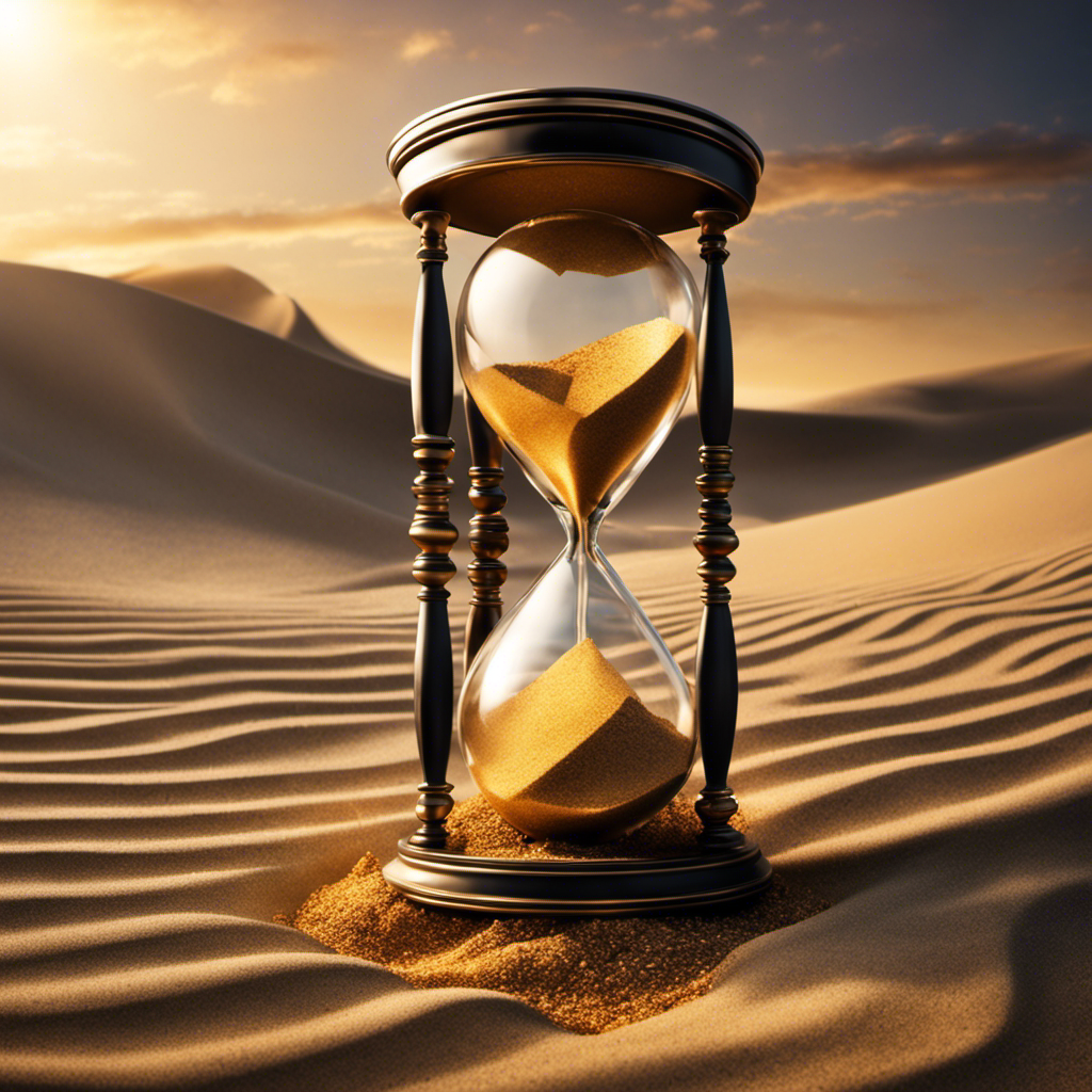 An image featuring a broken hourglass, its shattered glass spilling out golden sand, symbolizing the end of a bygone era and the uncertainty that follows