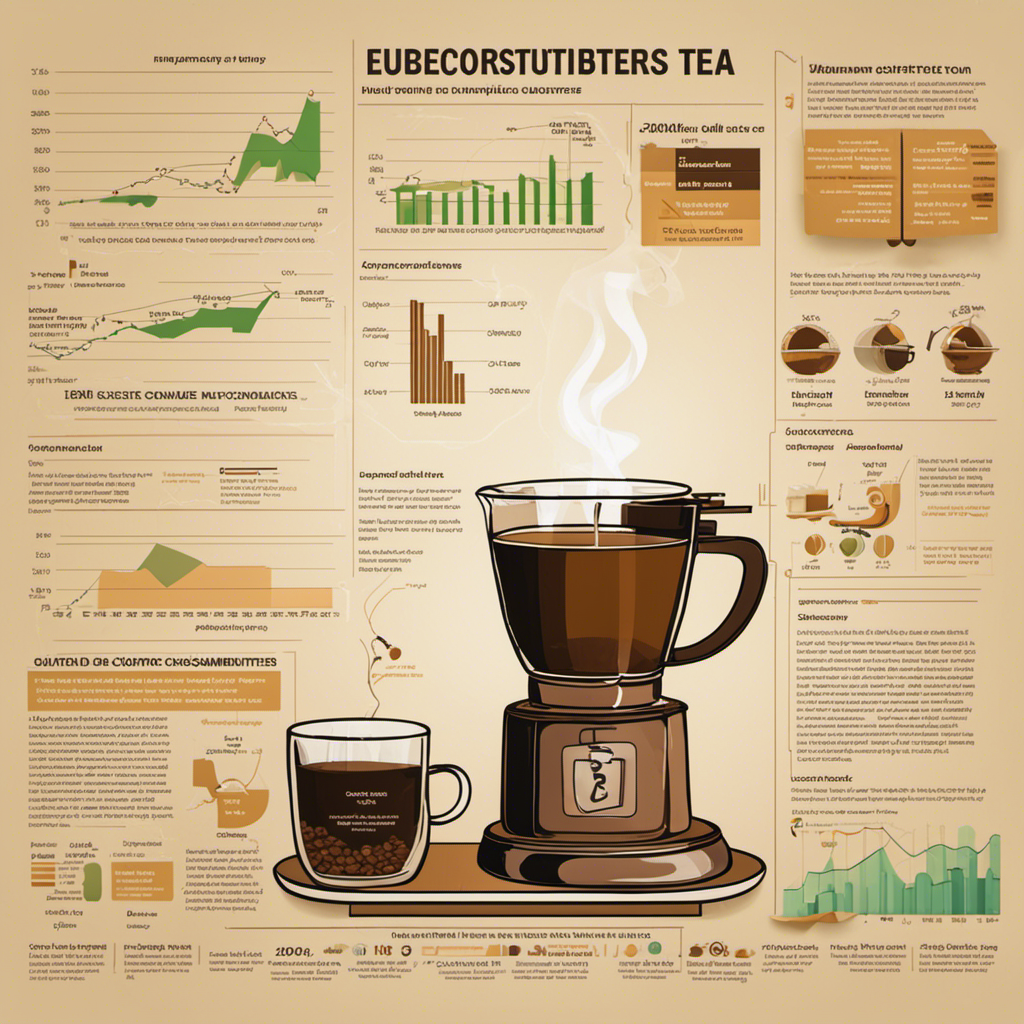 Create an image showcasing an economist's perspective on coffee substitutes