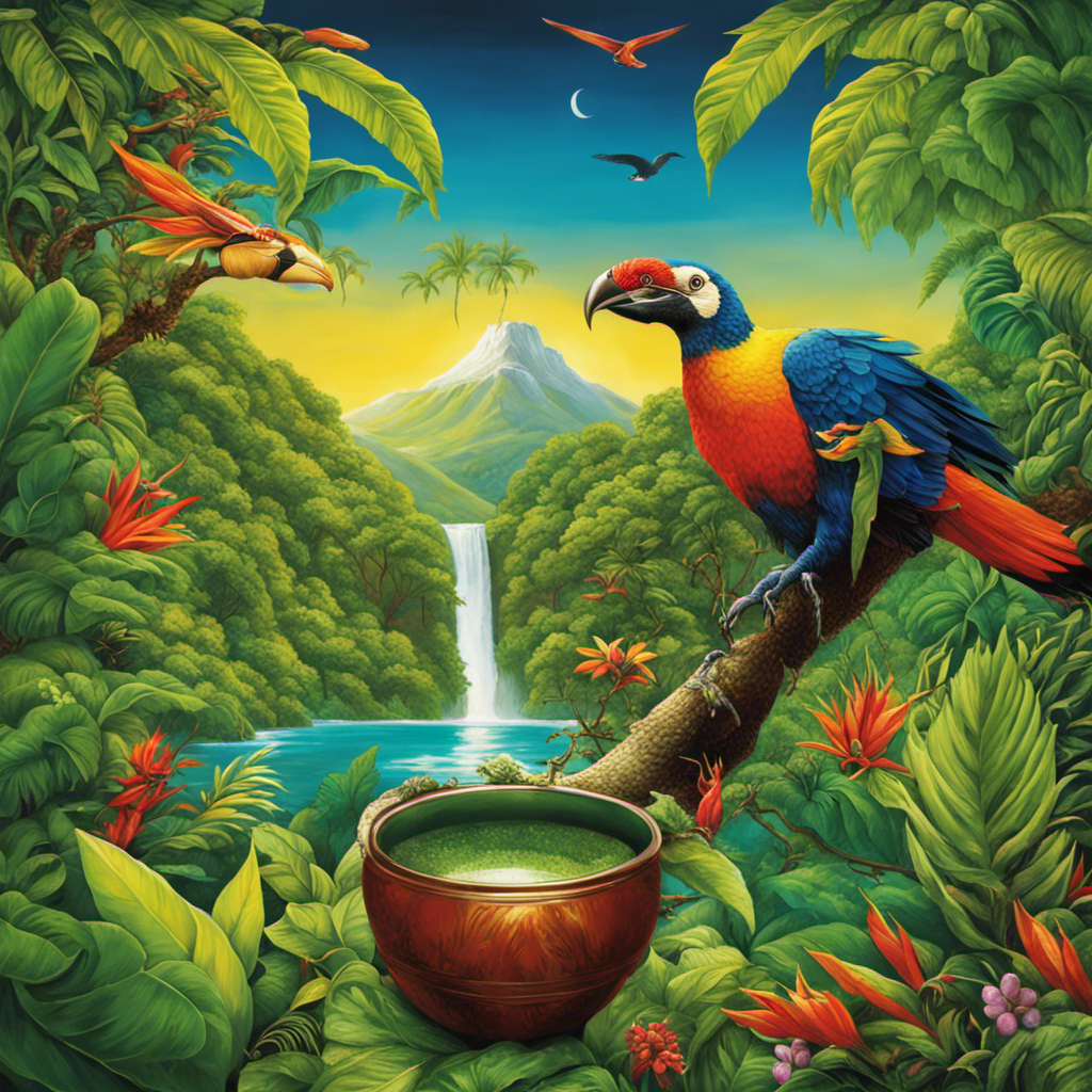 An image that showcases the invigorating power of Yerba Mate drink