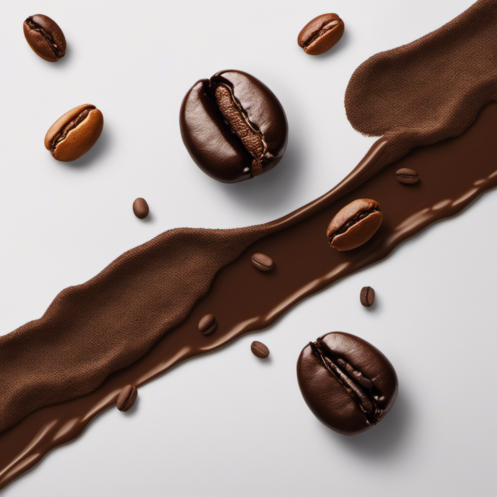 An image showcasing two contrasting coffee beans side by side: a dark, glossy roast with rich caramel hues and an espresso bean with a deep, velvety brown shade