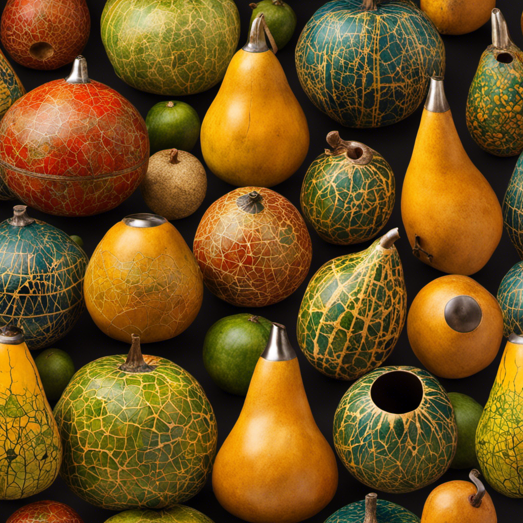 An image that captures the essence of a worn-out yerba mate gourd, displaying cracks and discoloration, alongside a vibrant, fresh gourd, highlighting its smooth texture and vibrant color, symbolizing the need for replacement