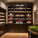 An image that showcases a serene tea boutique nestled in the heart of Roanoke, Virginia