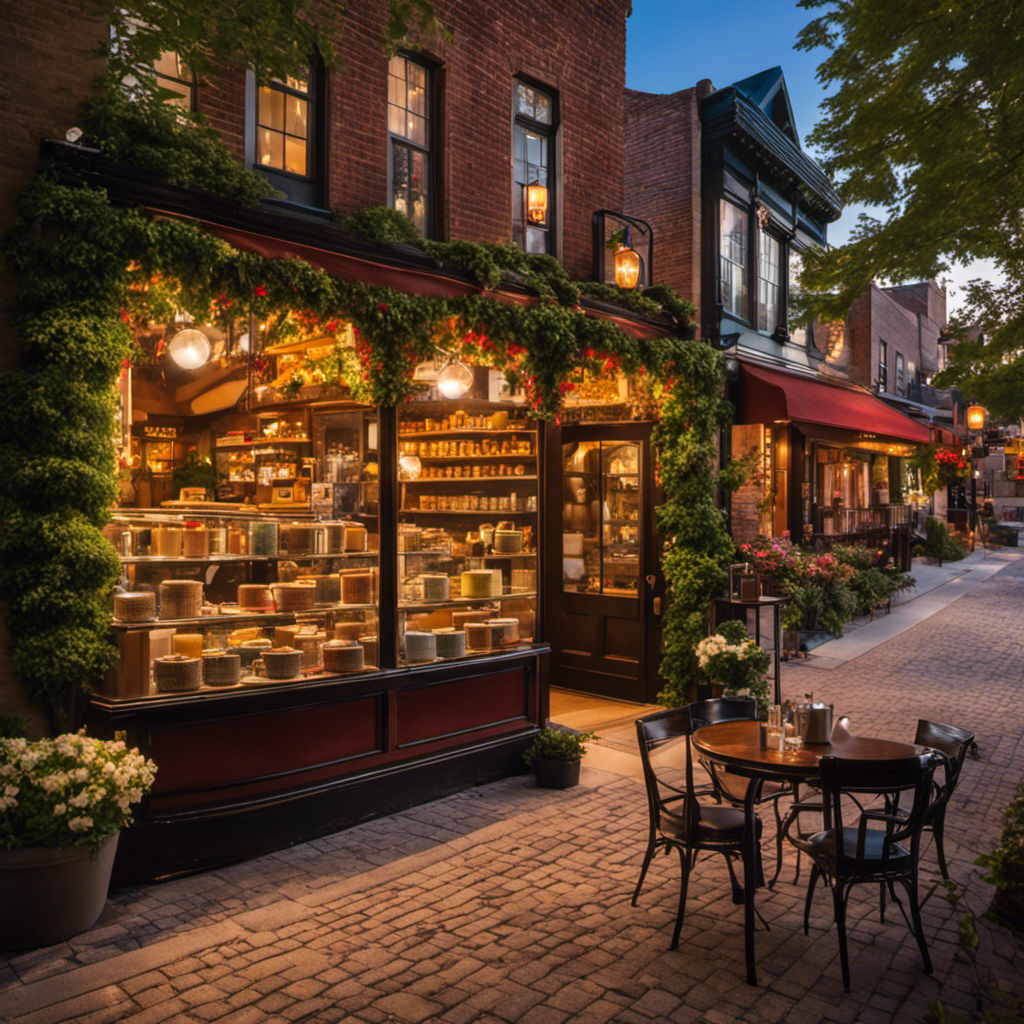 An image showcasing a quaint teashop nestled amidst the charming streets of Appleton, Wisconsin