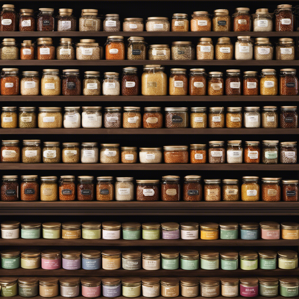 An image showcasing an inviting virtual marketplace filled with neatly stacked Postum jars of various flavors, surrounded by a diverse group of online shoppers happily selecting their preferred blends