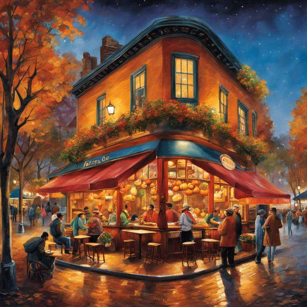 An image capturing the vibrant atmosphere of a cozy cafe in Washington D