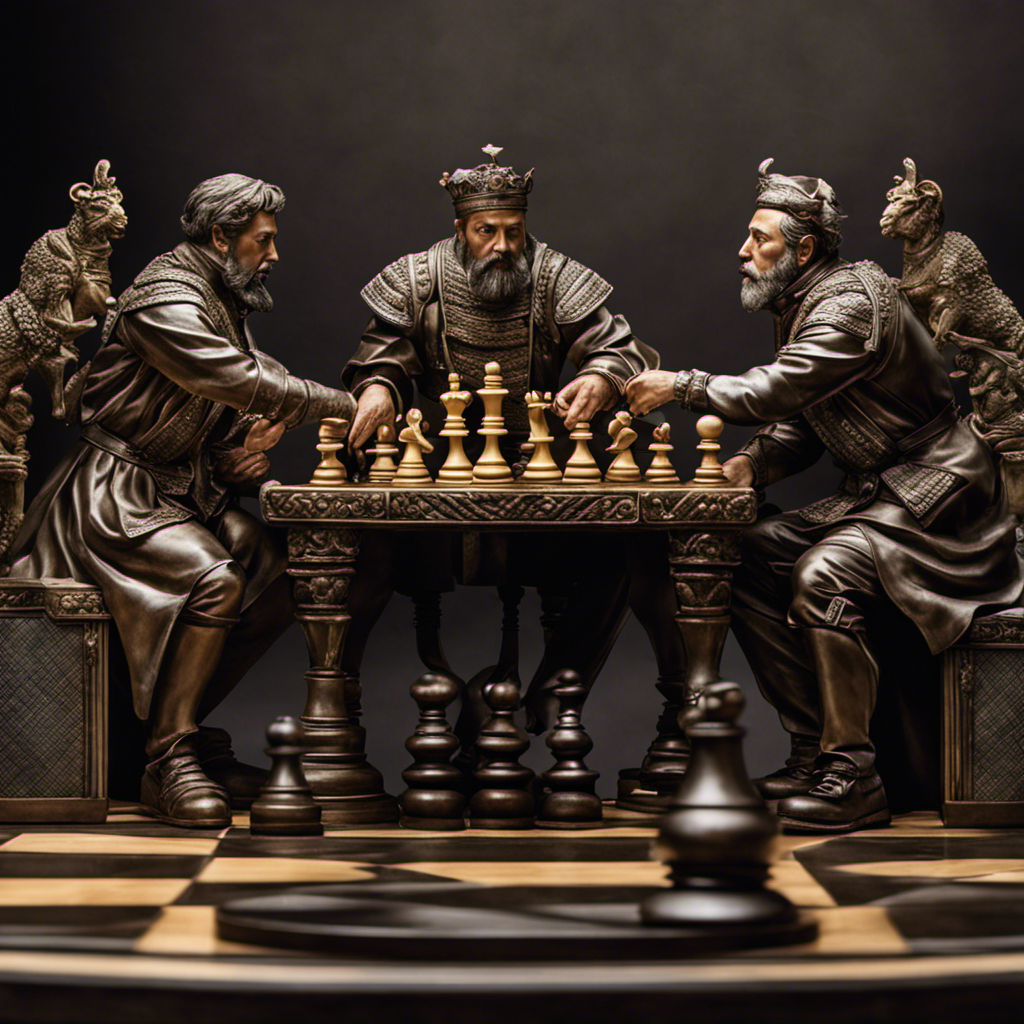 An image that portrays the intricate tug-of-war between Postum's owners, depicting a divided chessboard with contrasting figures vying for control, emblematic of the ongoing ownership dispute