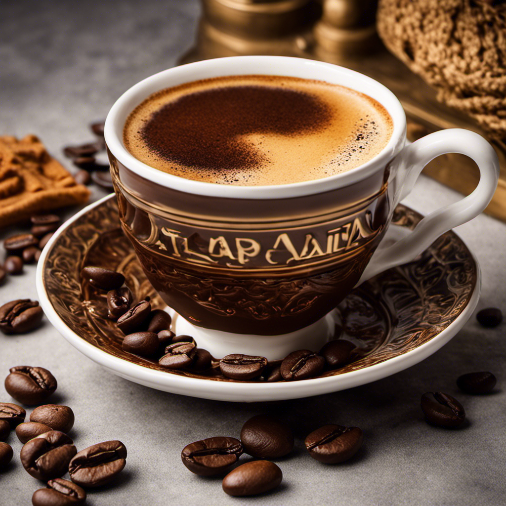 An image featuring a traditional Italian coffee cup filled with rich, velvety espresso, topped with a delicate layer of crema
