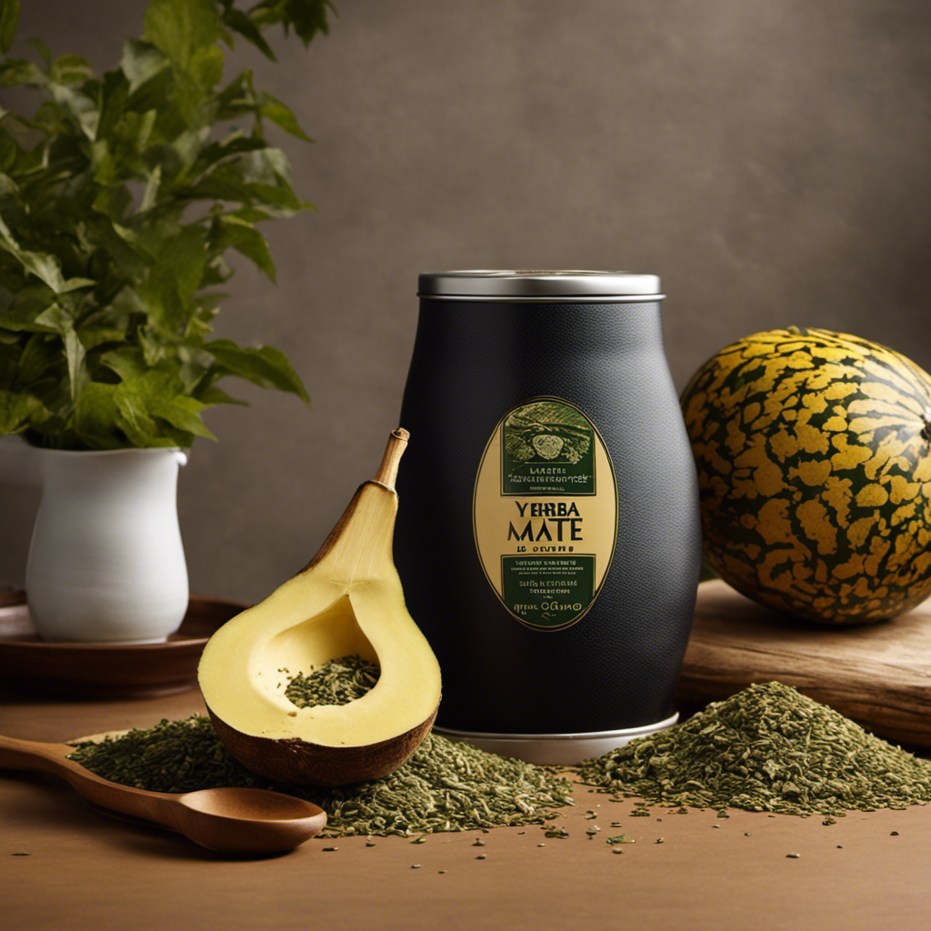 An image showcasing a delicate, hand-picked yerba mate leaf being infused in a traditional gourd, juxtaposed against a mass-produced can of yerba mate, highlighting the stark contrast in strength and flavor