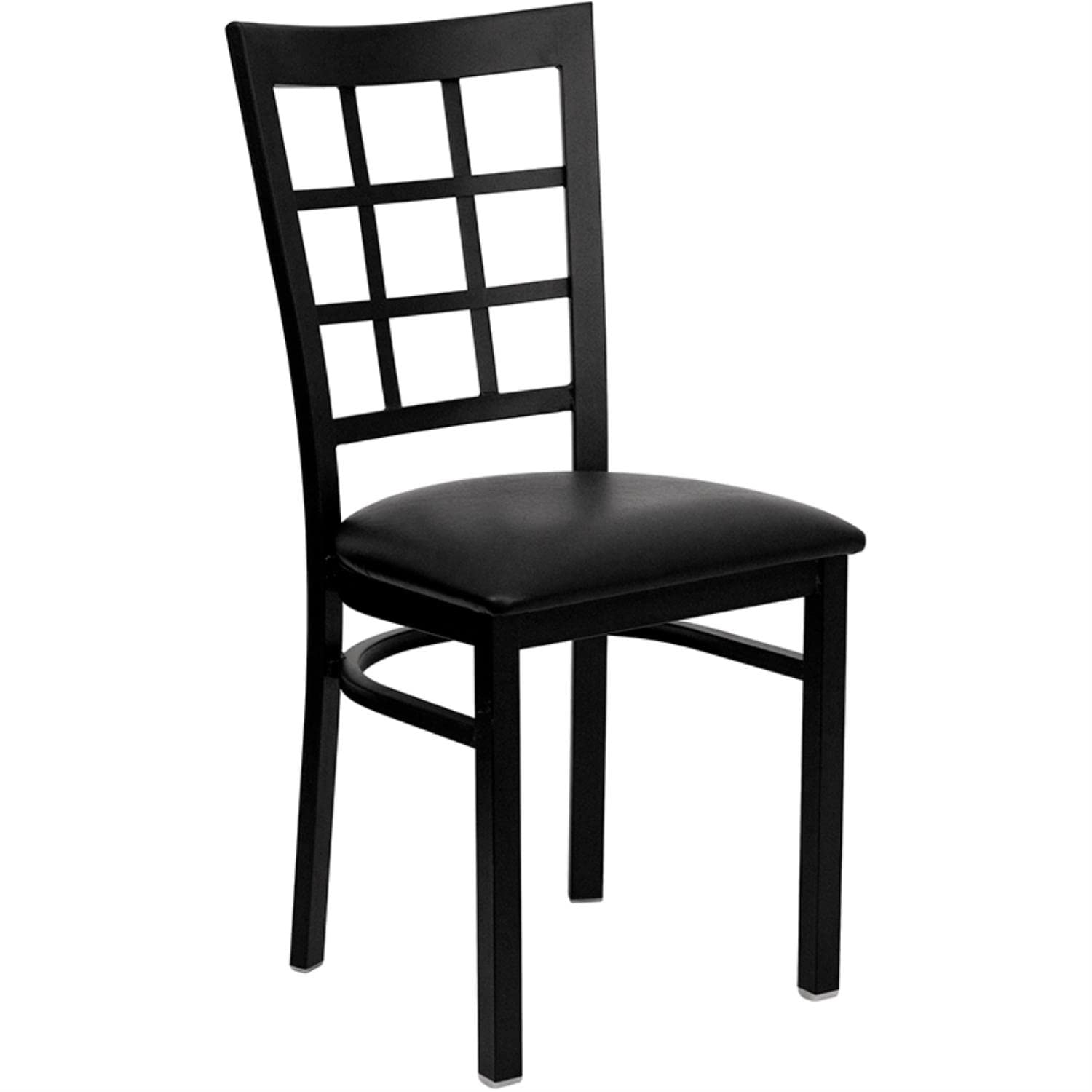 Flash Furniture HERCULES Series Black Window Back Metal Restaurant Chair