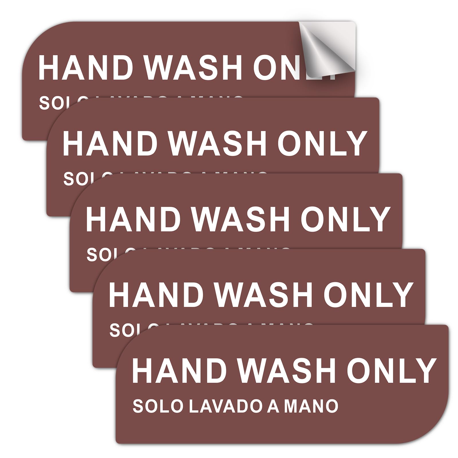 Hand Wash Only Sticker Sign