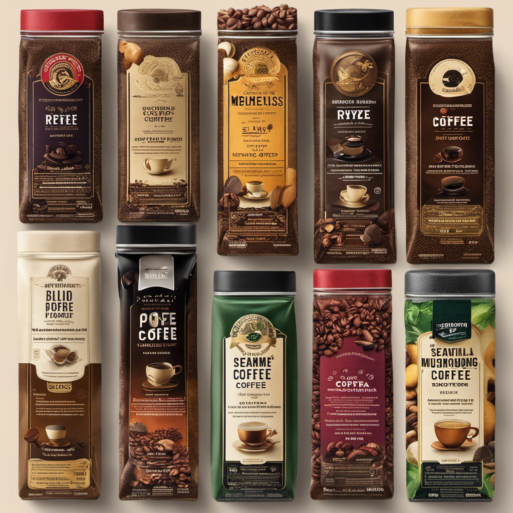 An image showcasing a collage of diverse customer reviews, expert opinions, blind taste test scenes, and price comparison charts, all seamlessly blending together to visually represent the 7 essential factors to consider before buying Ryze Mushroom Coffee