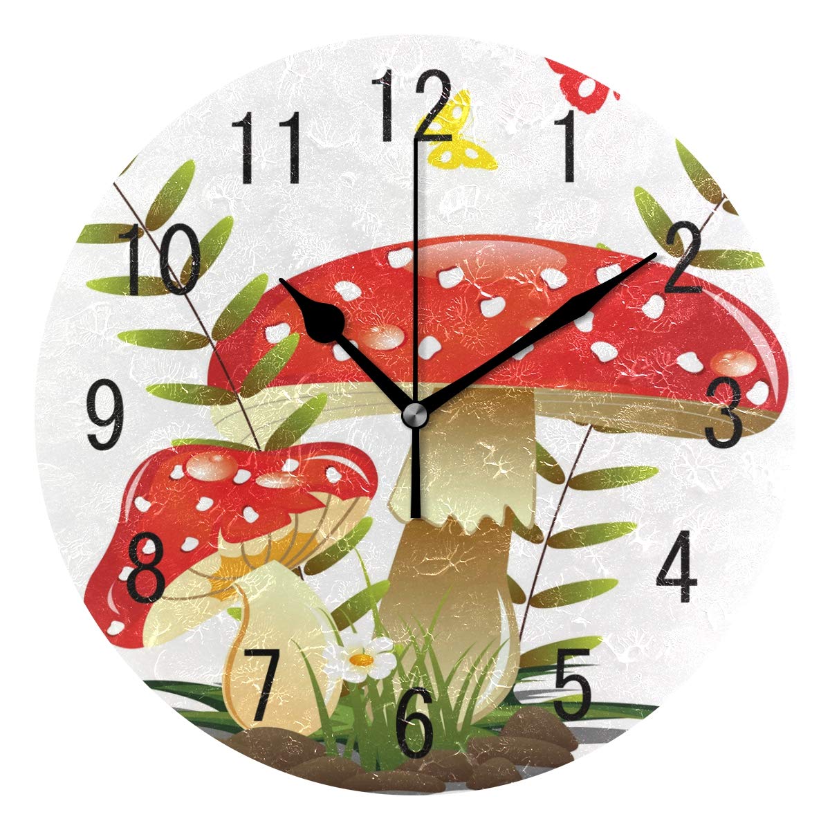 ALAZA Mushroom Wall Clock
