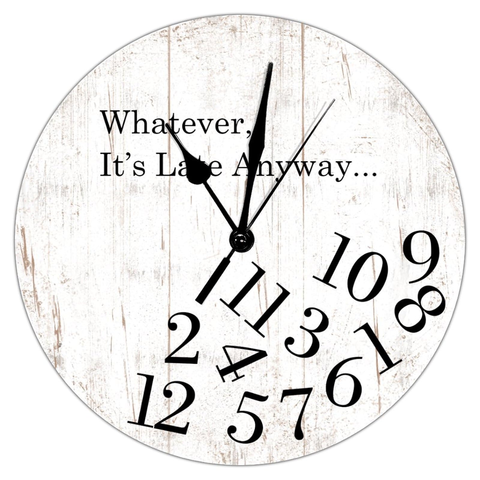 UanMere Rustic White Wall Clock