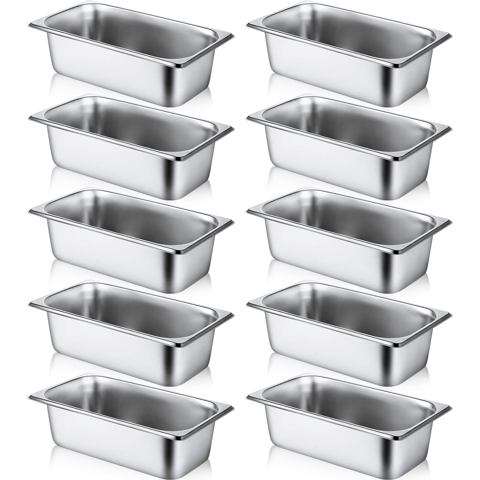 10 Pack Hotel Pans Stainless Steel Steam Table Water Pan