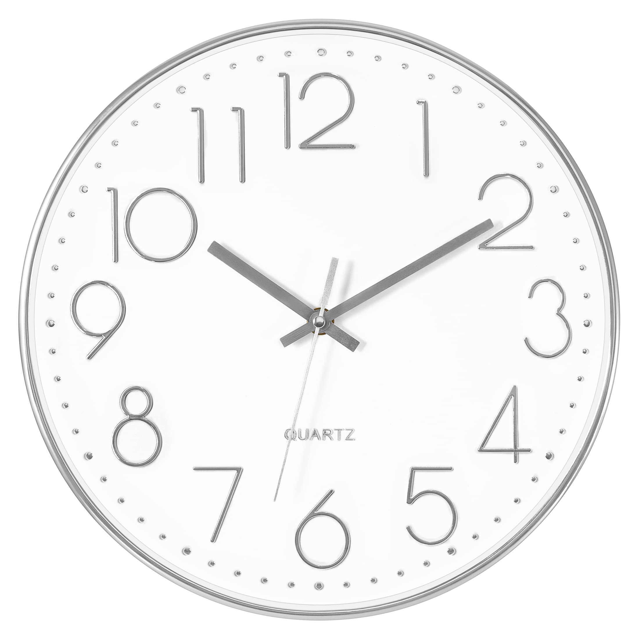 Foxtop Silver Wall Clock