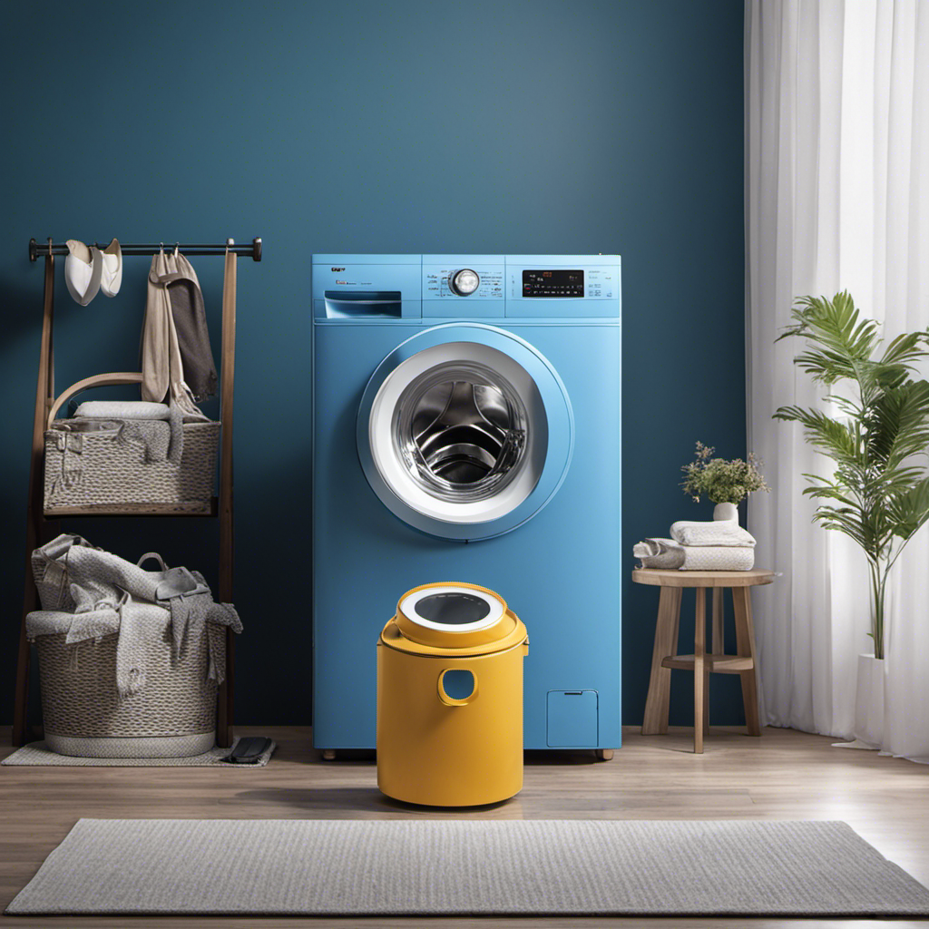 An image showcasing the sleek, compact design of the CJC Portable Washing Machine